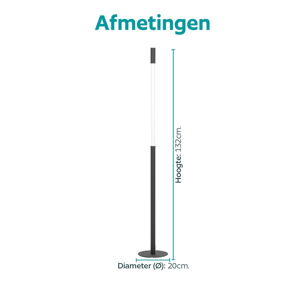 Lampe de pied élégante Parabita noir et blanc Eglo 9008606392414