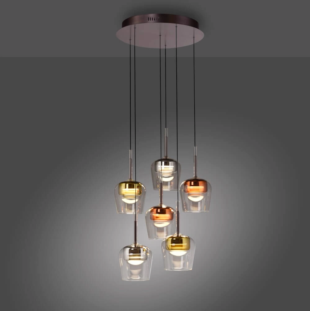 Lampe suspendue 6 lumières Q-Kon plusieurs couleurs Paul Neuhaus 4012248383872