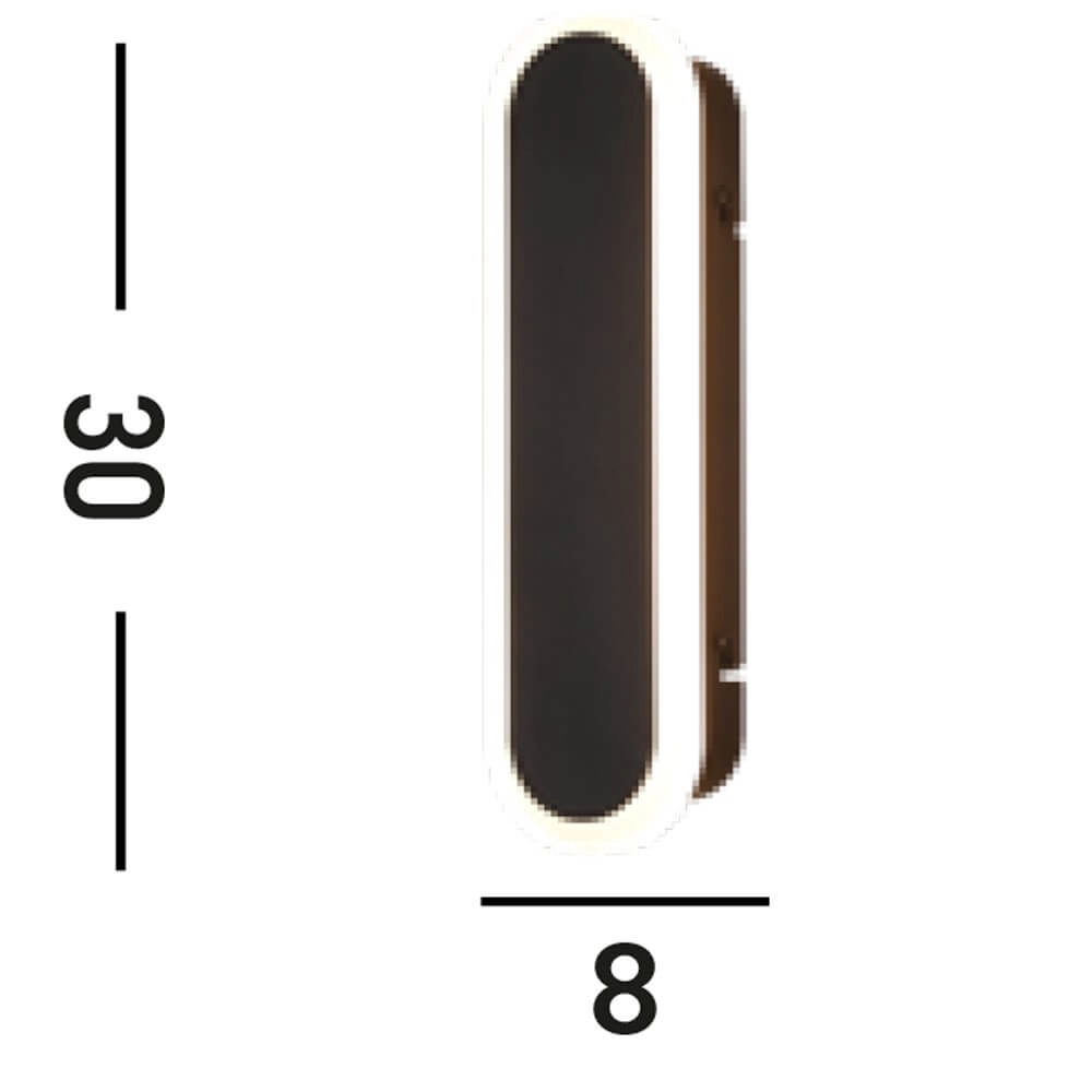 Applique murale design Bordo noir 30cm Searchlight 5053423271989