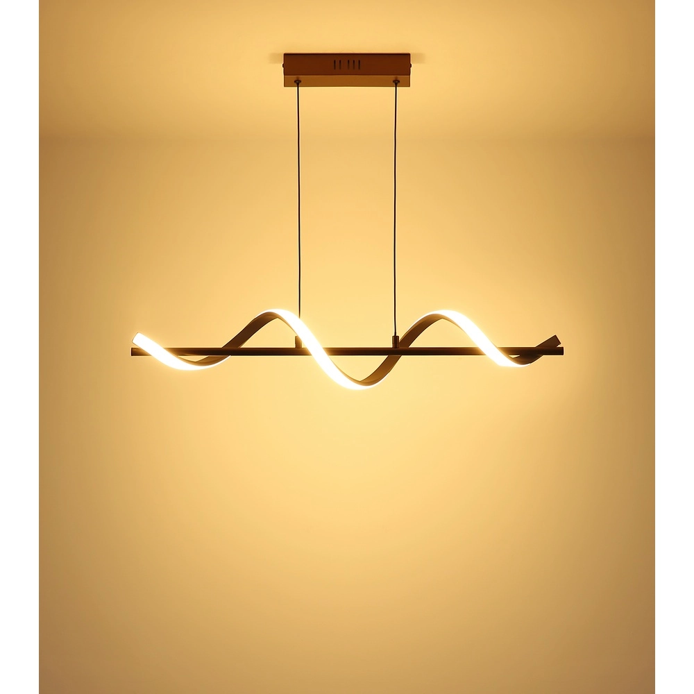 Lampe suspendue Spiro bronze avec brun sable Globo 9007371587315