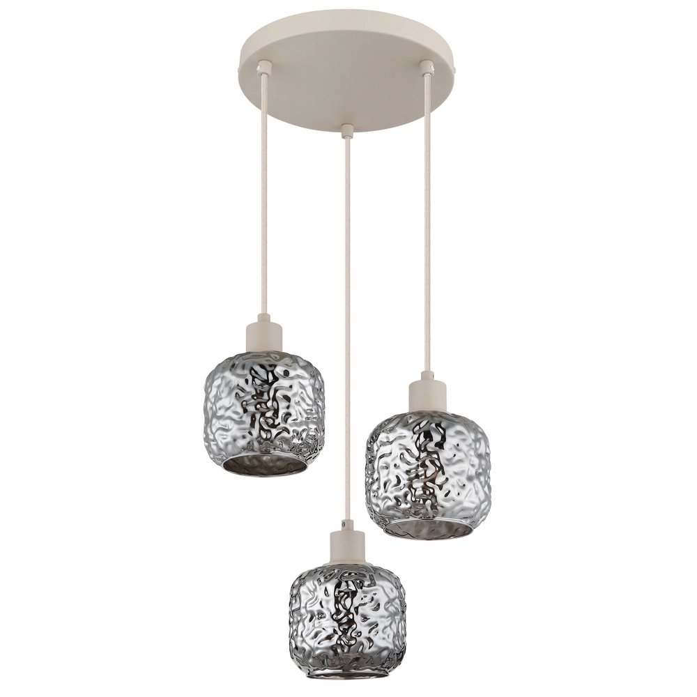 Lampe suspendue Antonio Brun sable rond à 3 parties Globo 9007371572724