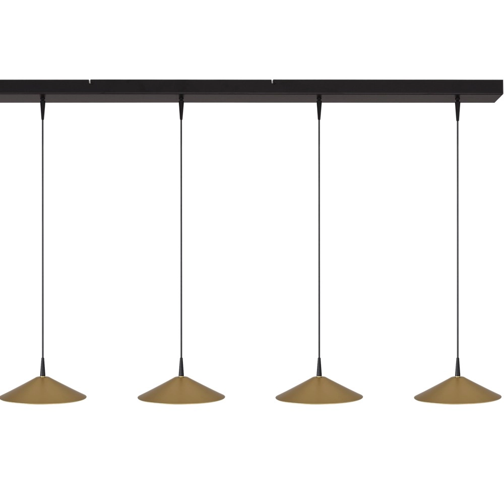 Lampe suspendue à 5 lumières Ceppo noir avec or Ø 22cm Masterlight 8718121358451