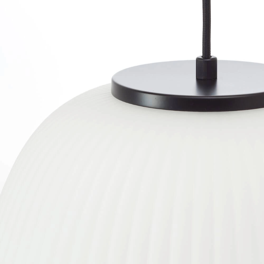 Lampe suspendue Kaizen noir avec blanc Ø 25cm Brilliant 4004353447181