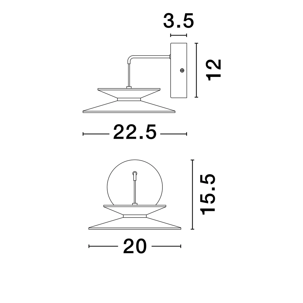 Applique murale design Morfi noir Lyora 5212017458506