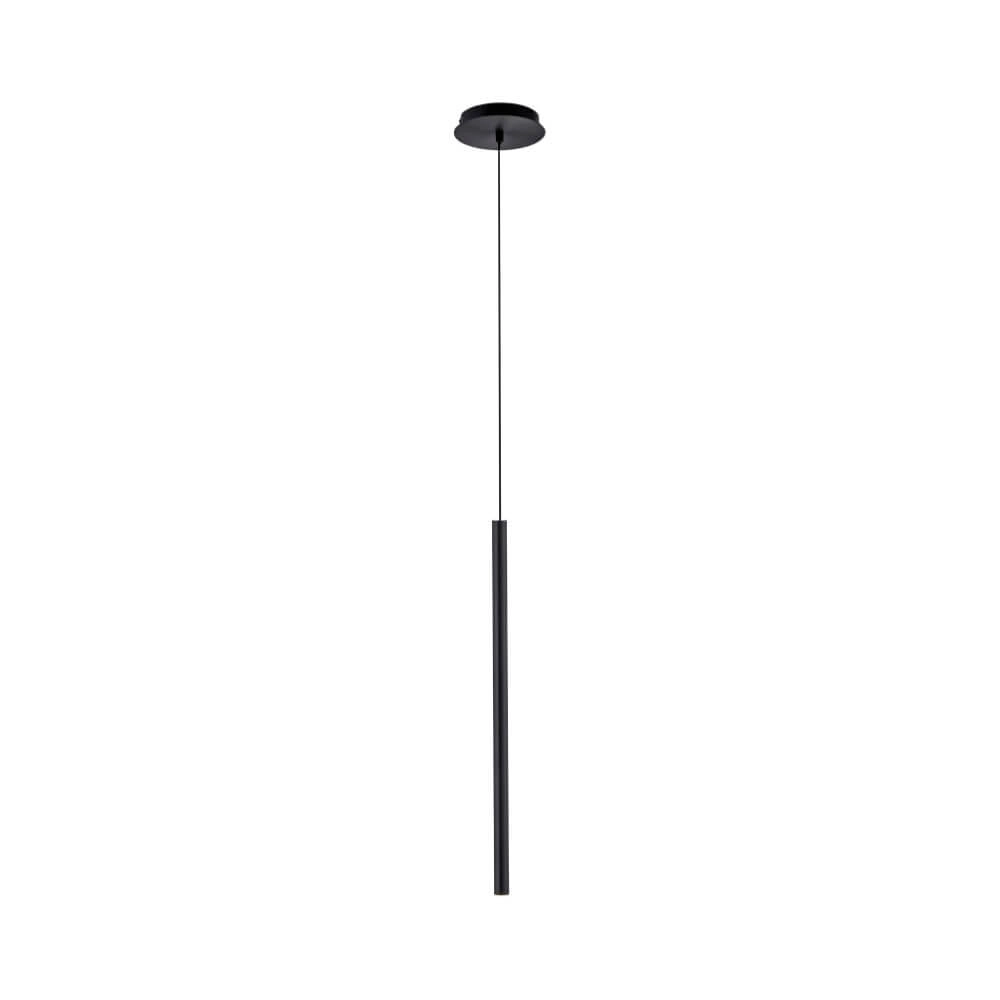 Lampe suspendue unique Flute 1 lumière noir Paul Neuhaus 4012248374764