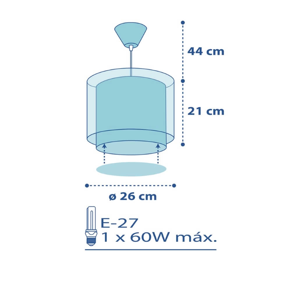 Lampe suspendue chambre d'enfant Police rouge avec du bleu Dalber 8420406606125