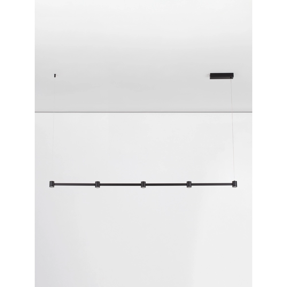 Suspension design Puize 5 lumières noir Lyora 5212017448590