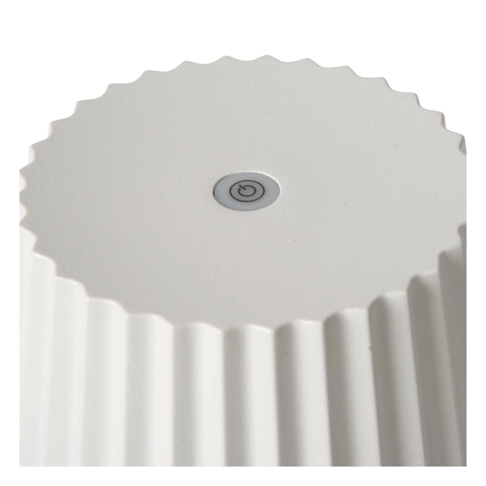 Lampe de table rechargeable Justine Blanc avec station de recharge Lucide 5411212272188