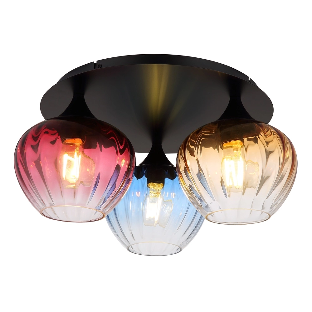 Lampe de plafond Sander Plusieurs couleurs de verre