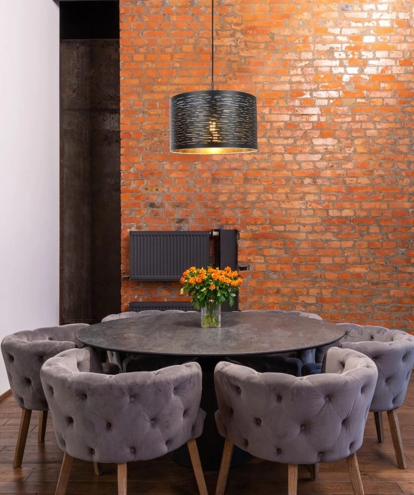 Lampe suspendue noire Tunno Ø 38 cm Globo 9007371389070