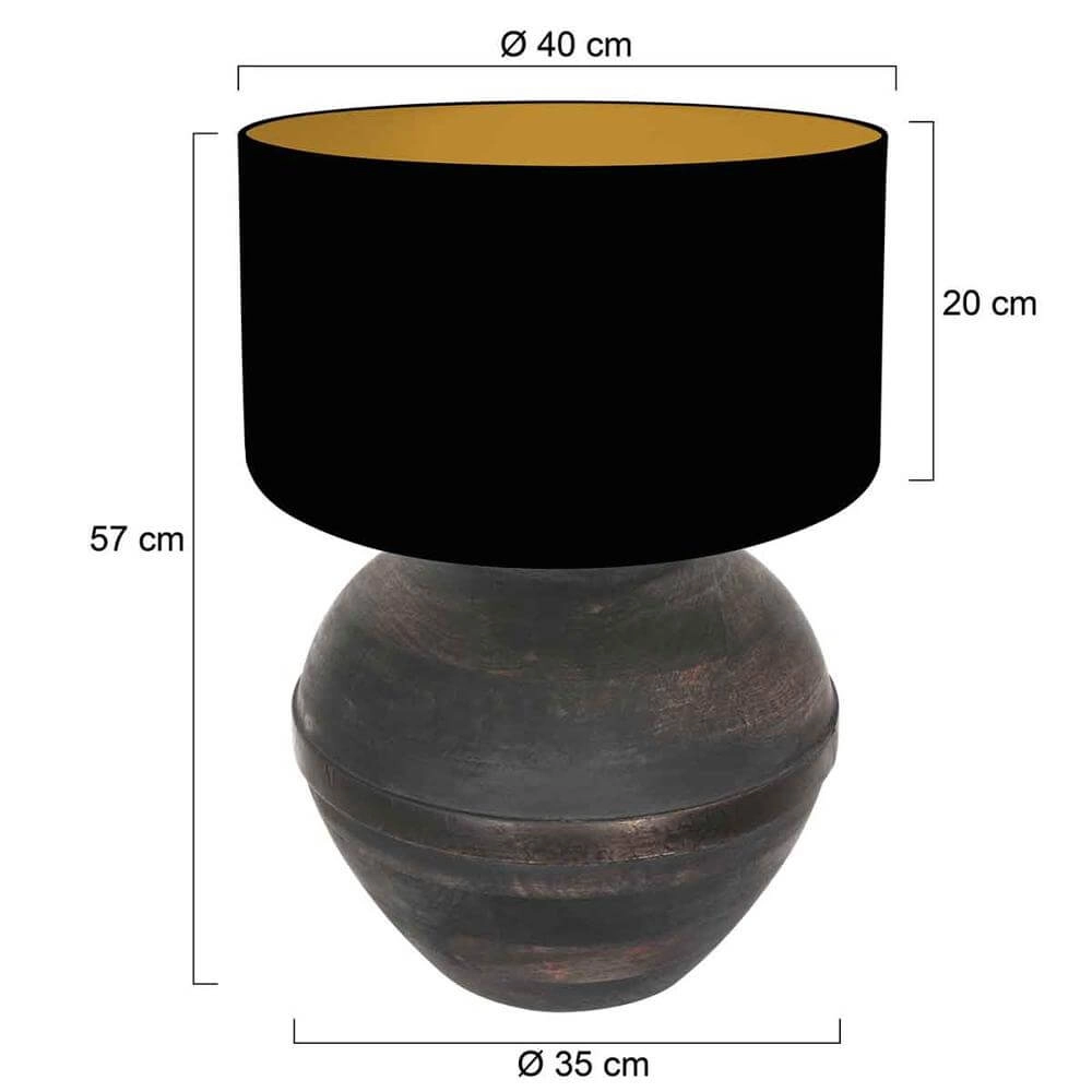 Lampe de table Lyons noir Steinhauer 8712746175288