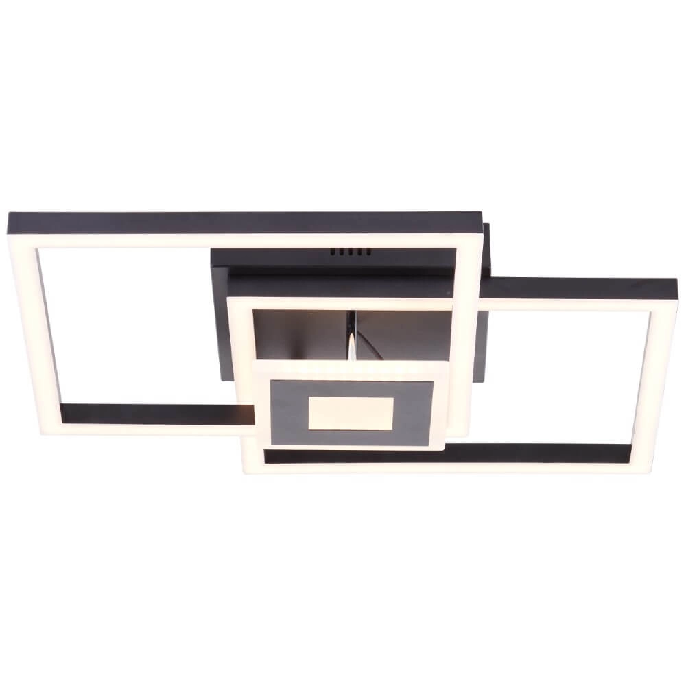 Plafonnier Bray carré noir Brilliant 4004353420016