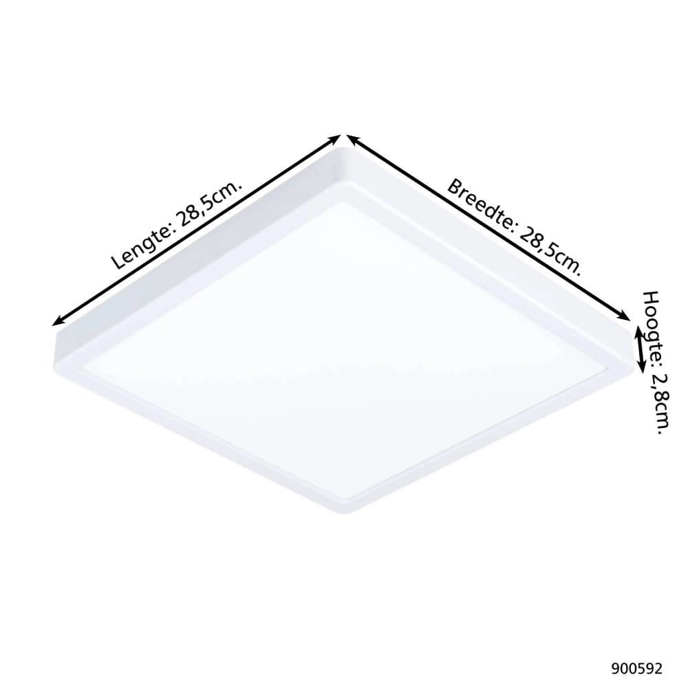 Plafonnier blanc Fueva 5 28,5 sur 28,5 cm Eglo 9008606244911