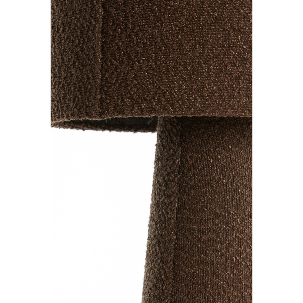 Lampe de pied Micky Ø 38cm - bouclé - brun Light & Living 8717807782788