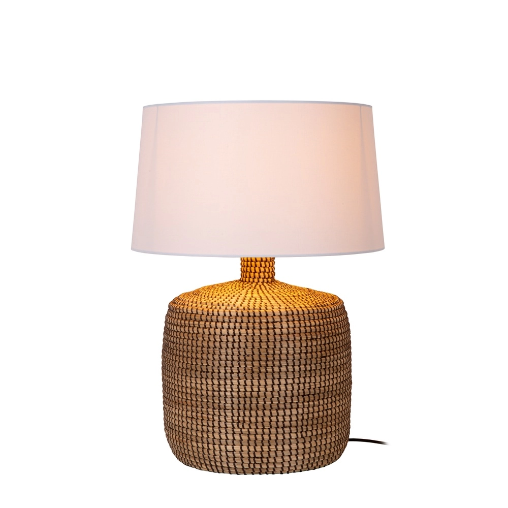 Lampe de table Ambala Ø 45 cm - herbiers bruns