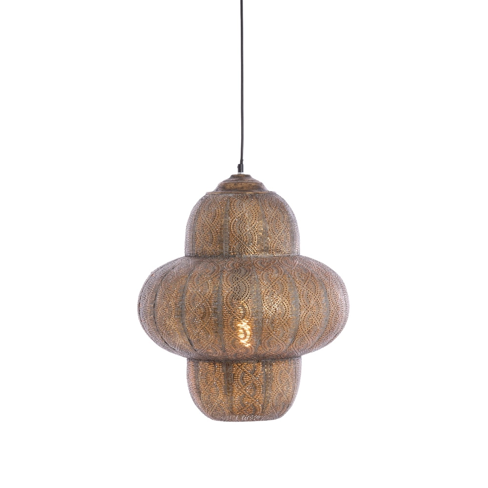 Lampe pendante Tiffany Ryota brun Ø 42cm Light & Living 8717807831387