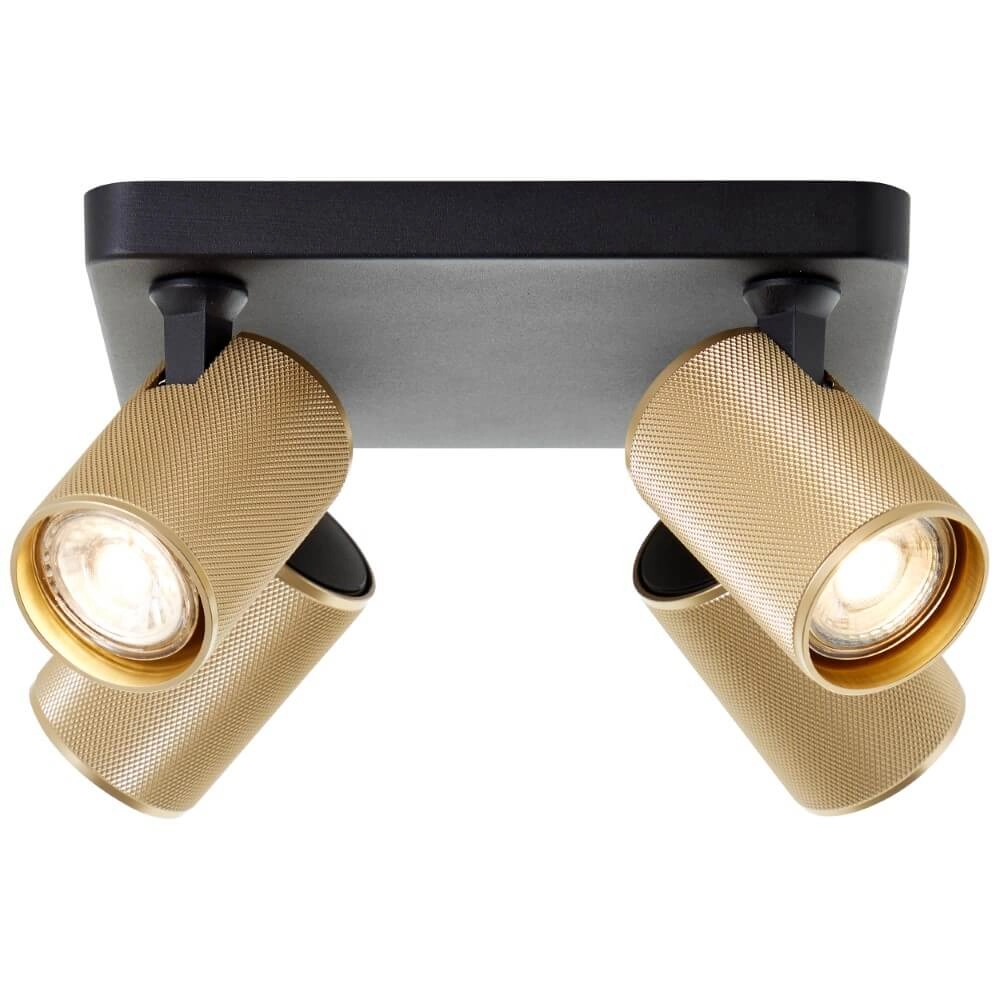 Spot carré en saillie Marty noir avec de l'or Spot carré en saillie Marty noir avec de l'or
