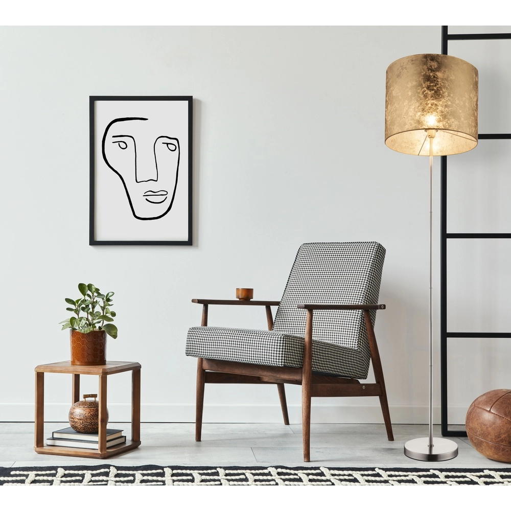 Lampe de pied Amy Nickel avec bouchon en or Globo 9007371312481