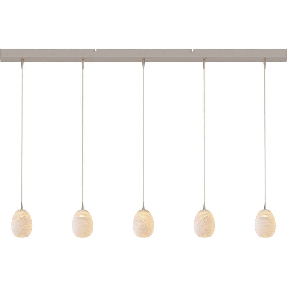 Lampe pendante de conception Alta Terra beige clair à 5