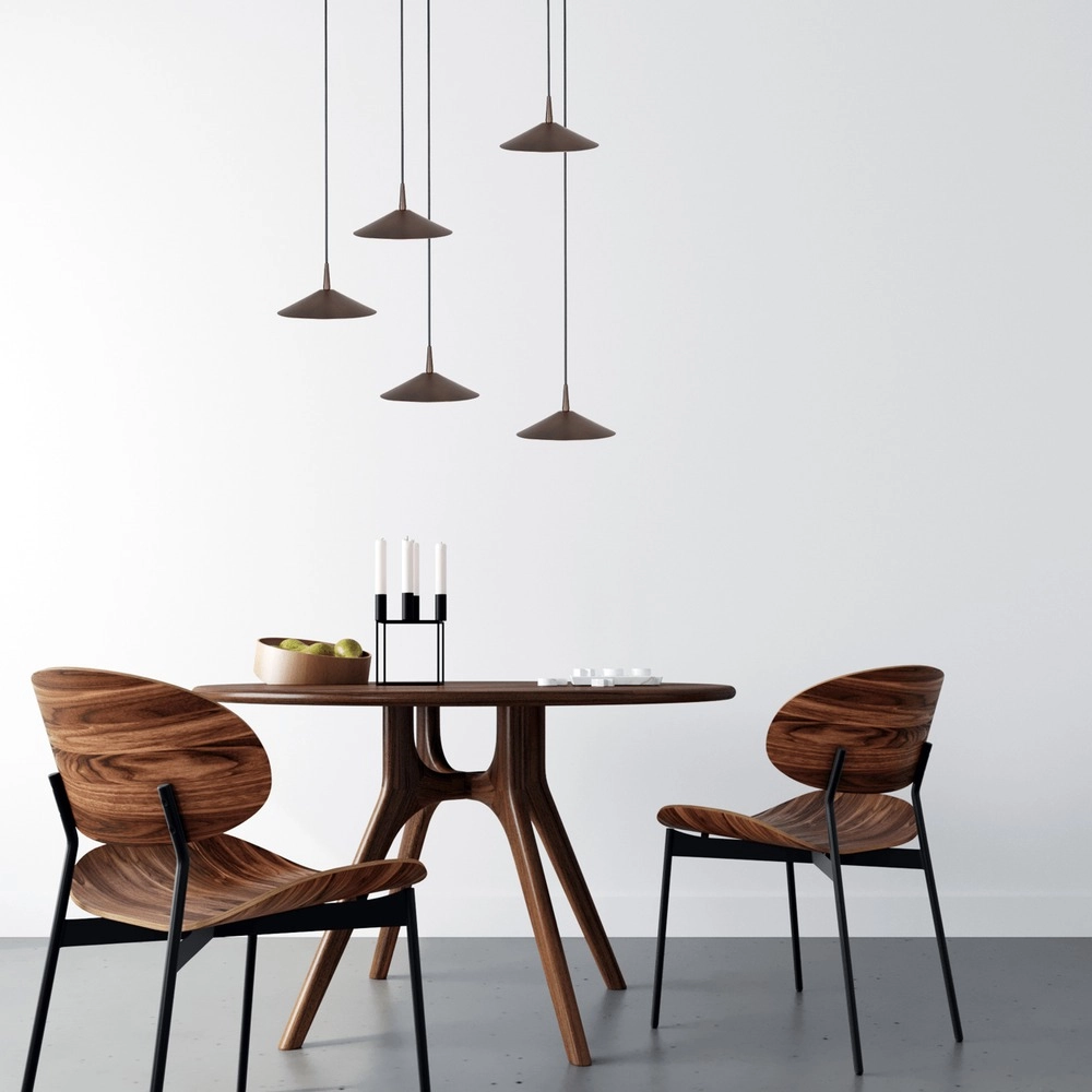 Lampe suspendue à 5 lumières Ceppo brun cacao Ø 18 cm rond Masterlight 8718121358710