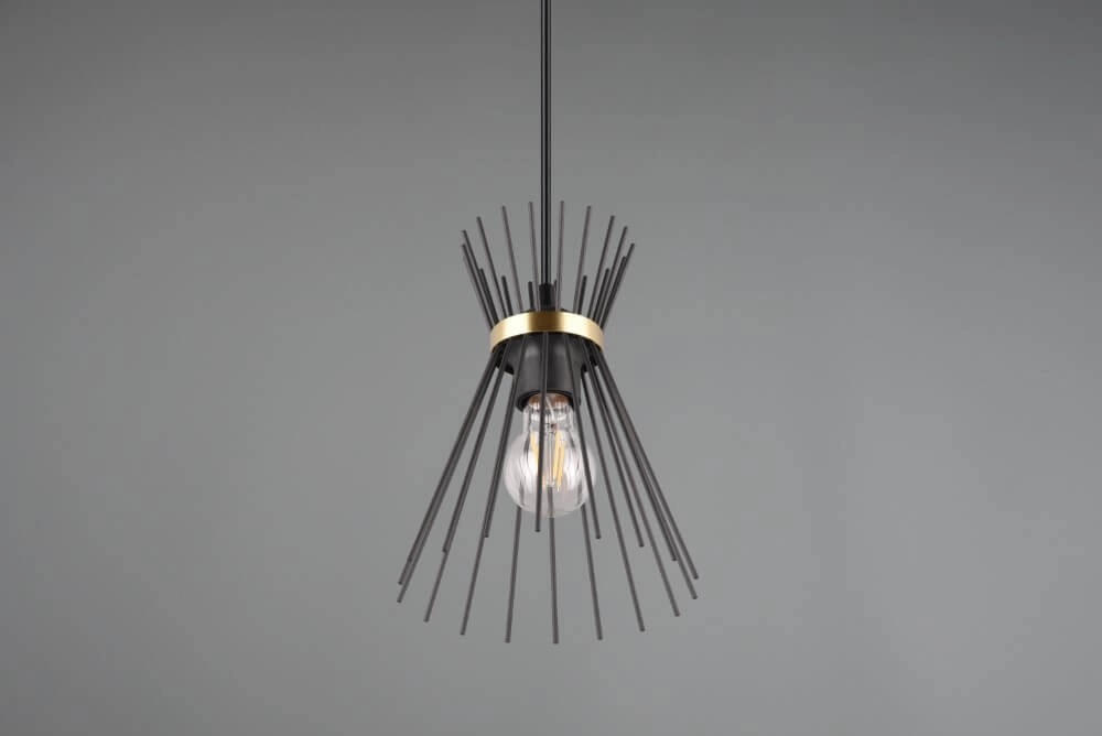 Lampe suspendue Rod conception noir Trio 4017807576788