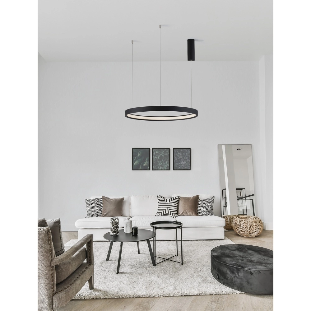 Suspension ronde Perrine noir Ø 60cm