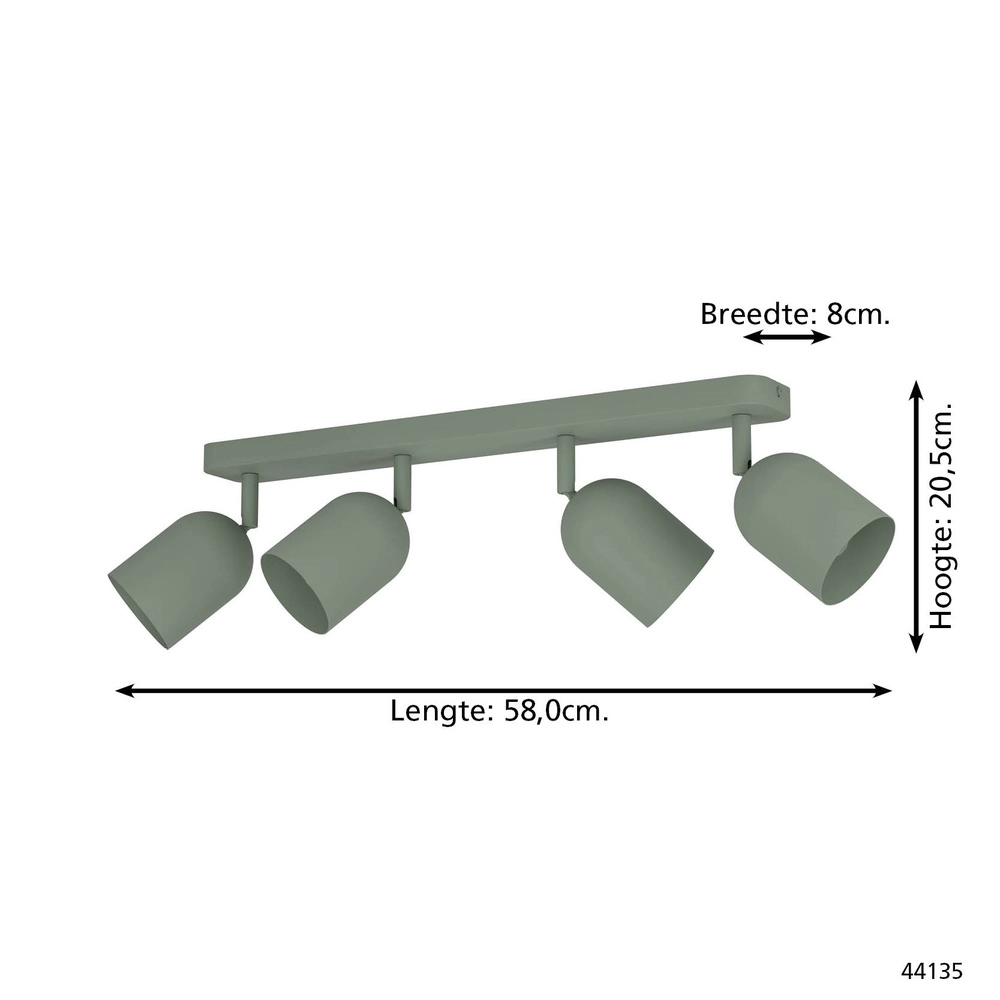 Spot de plafond design Tilston 4-vert clair Eglo 9008606359684