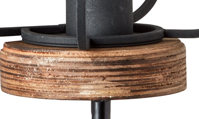 Applique Tosh noir avec du bois marron Brilliant 4004353395307