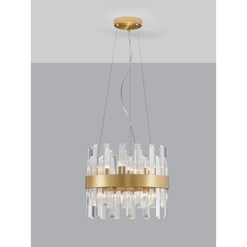 Lampe pendante dorée Crown Ø 35 cm Lyora 5212017433954