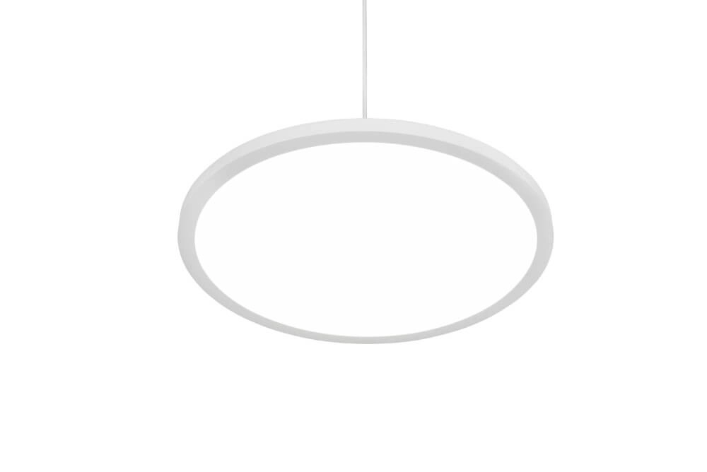 Lampe suspendue blanche et épurée Tray Ø40cm Trio 4017807537956