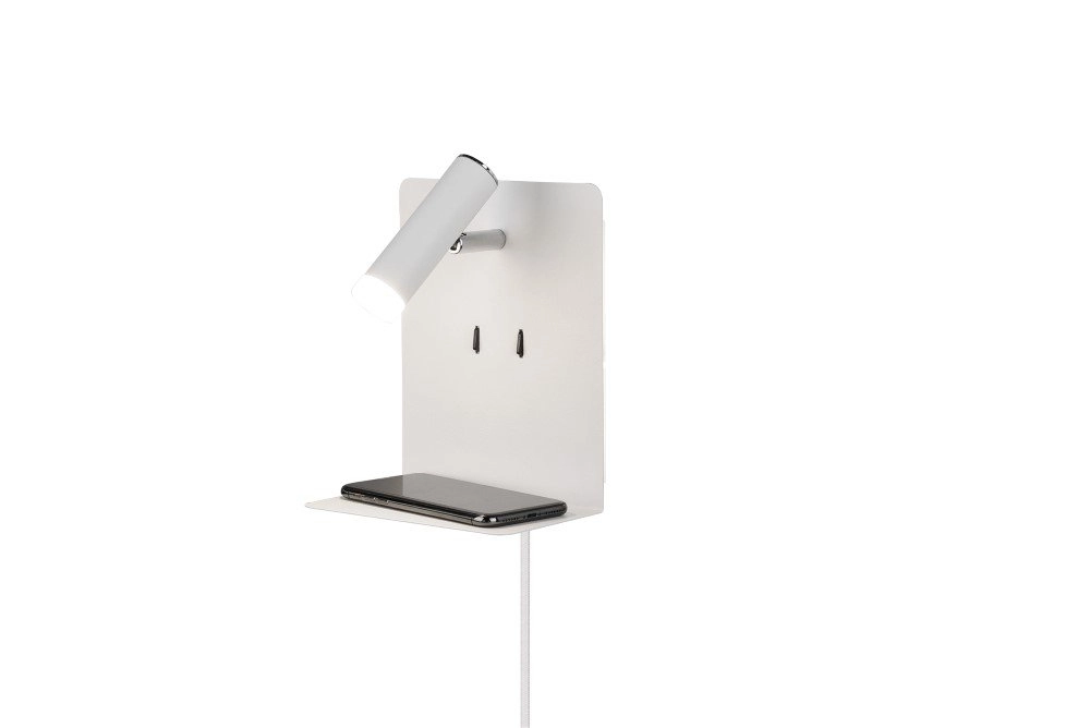 Applique murale Element avec étagère blanc mat