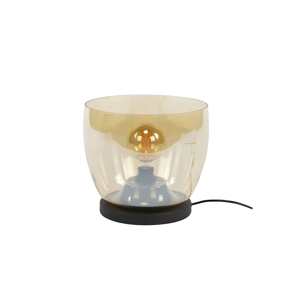 Lampe sur pied en verre ambré UP Ø 29 cm - 27 cm de hauteur Lyora 8716803512580