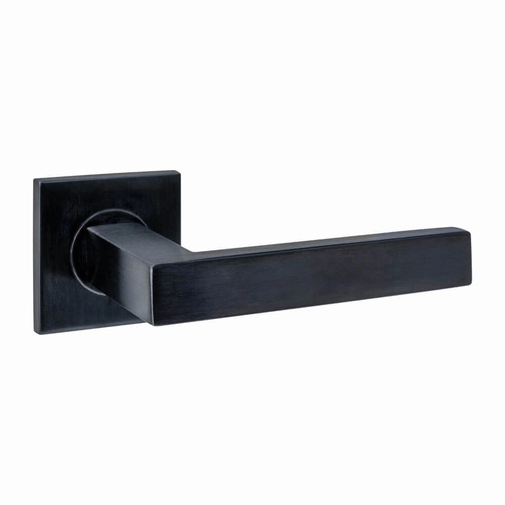 Poignée Q 05 sur rosace carrée noire