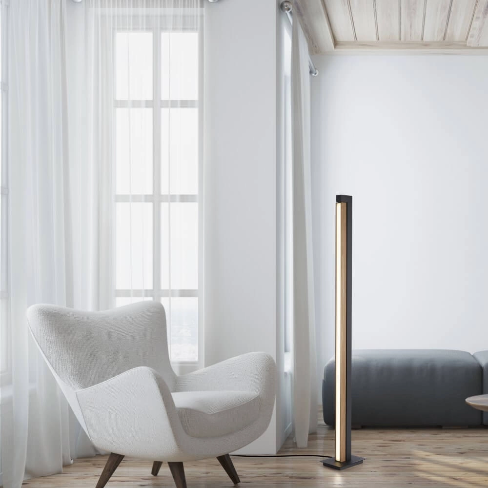 Lampadaire Pure-Lines bois Paul Neuhaus 4012248375754