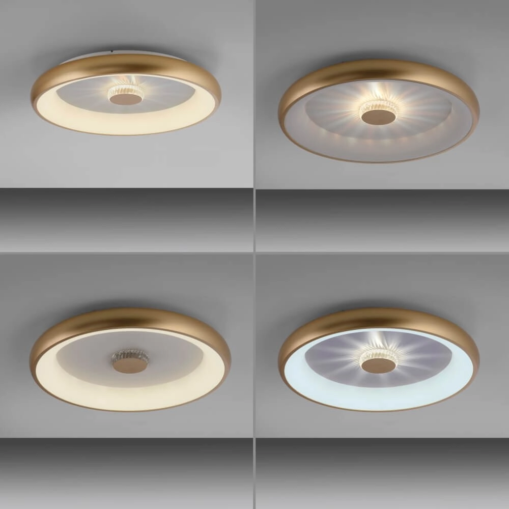 Plafonnier rond Vertigo laiton Ø 61,5cm Just Light 4043689995096