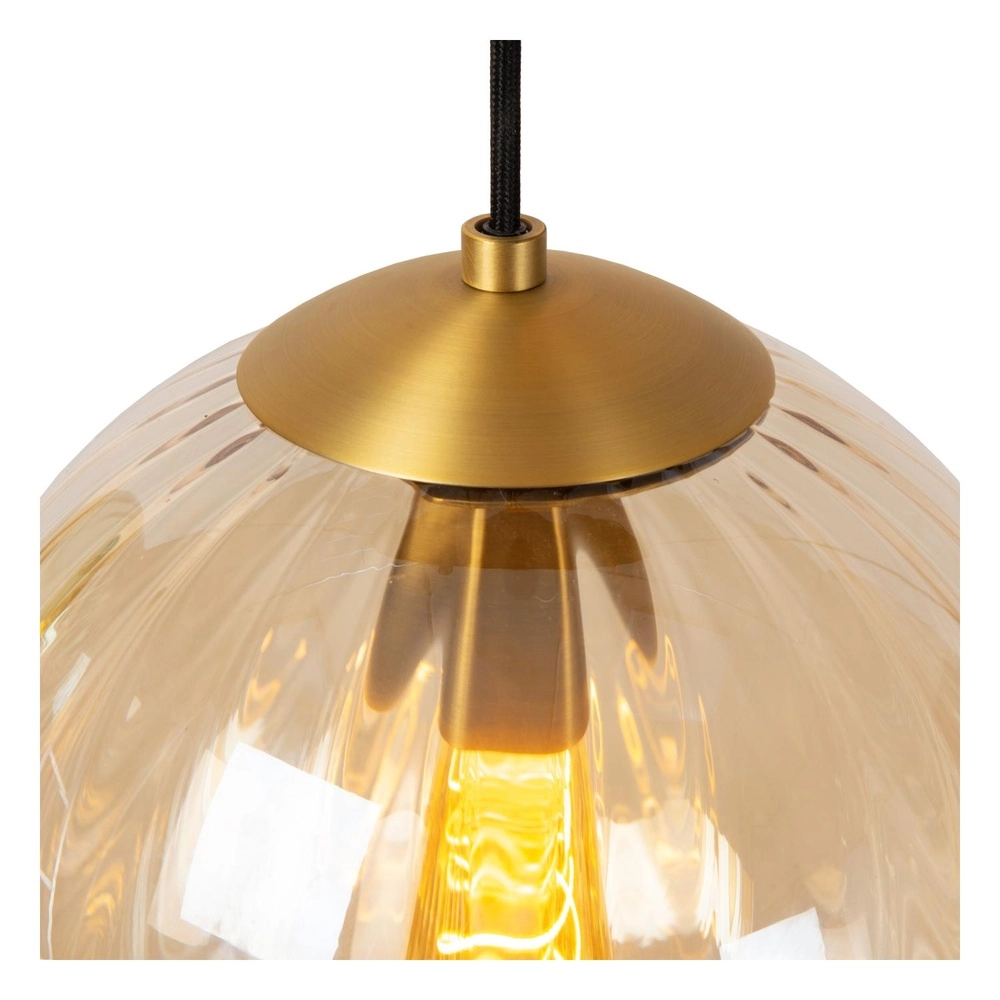 Lampe pendante de conception Monsaraz Verre vert et ambré Lucide 5411212452412