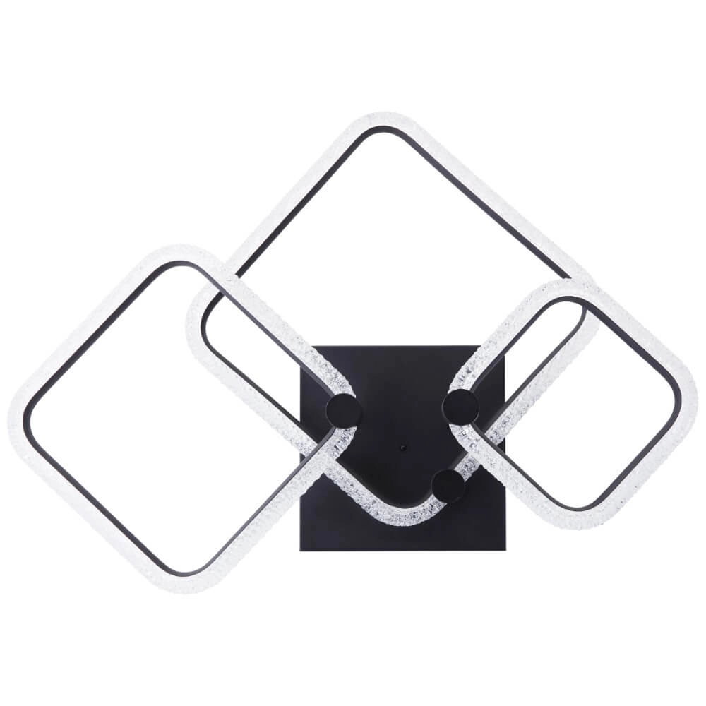 Plafonnier carré Aydin noir Brilliant 4004353442070