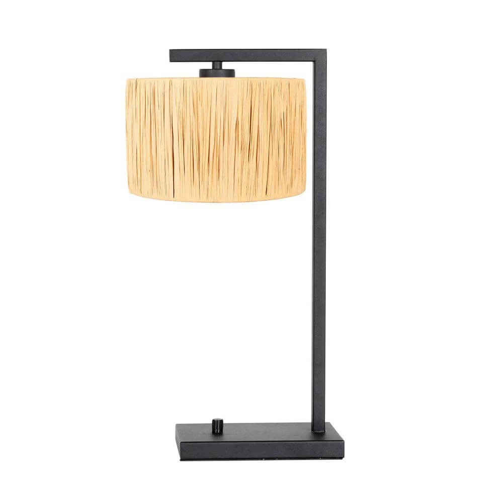 Lampe de table Stang avec variateur et abat-jour de couleur paille Steinhauer 8712746172157