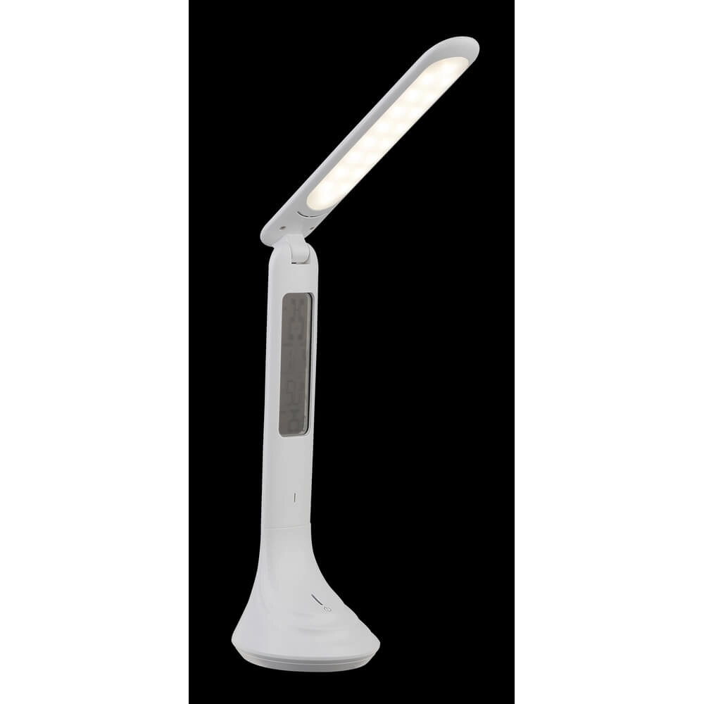 Lampe de bureau Tyrell blanc avec horloge Globo 9007371376032