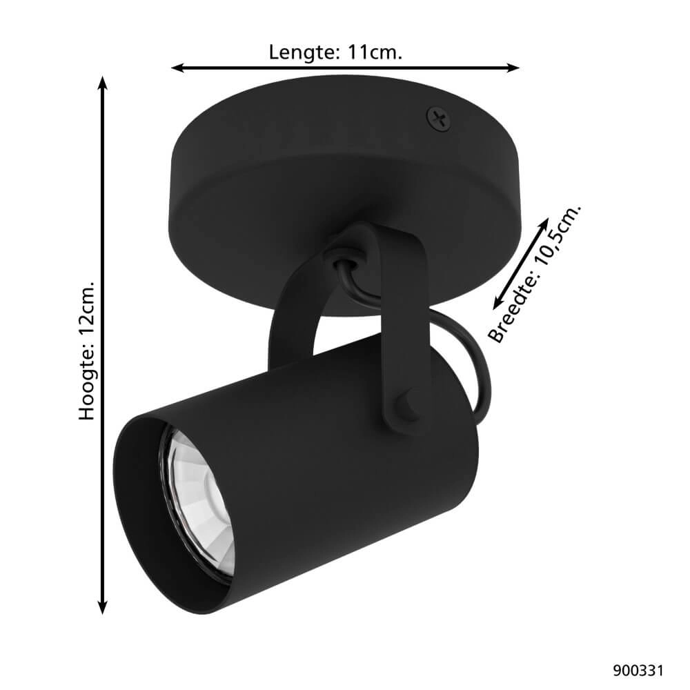 Spot en saillie noir Sorego Eglo 9008606239078