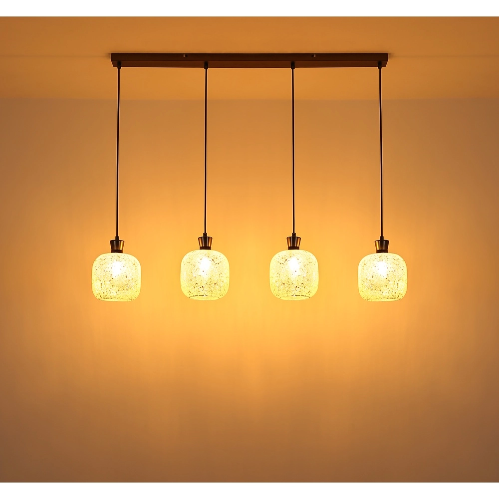 Lampe suspendue à 4 lumières Brokana Bronze à fusil Globo 9007371566471