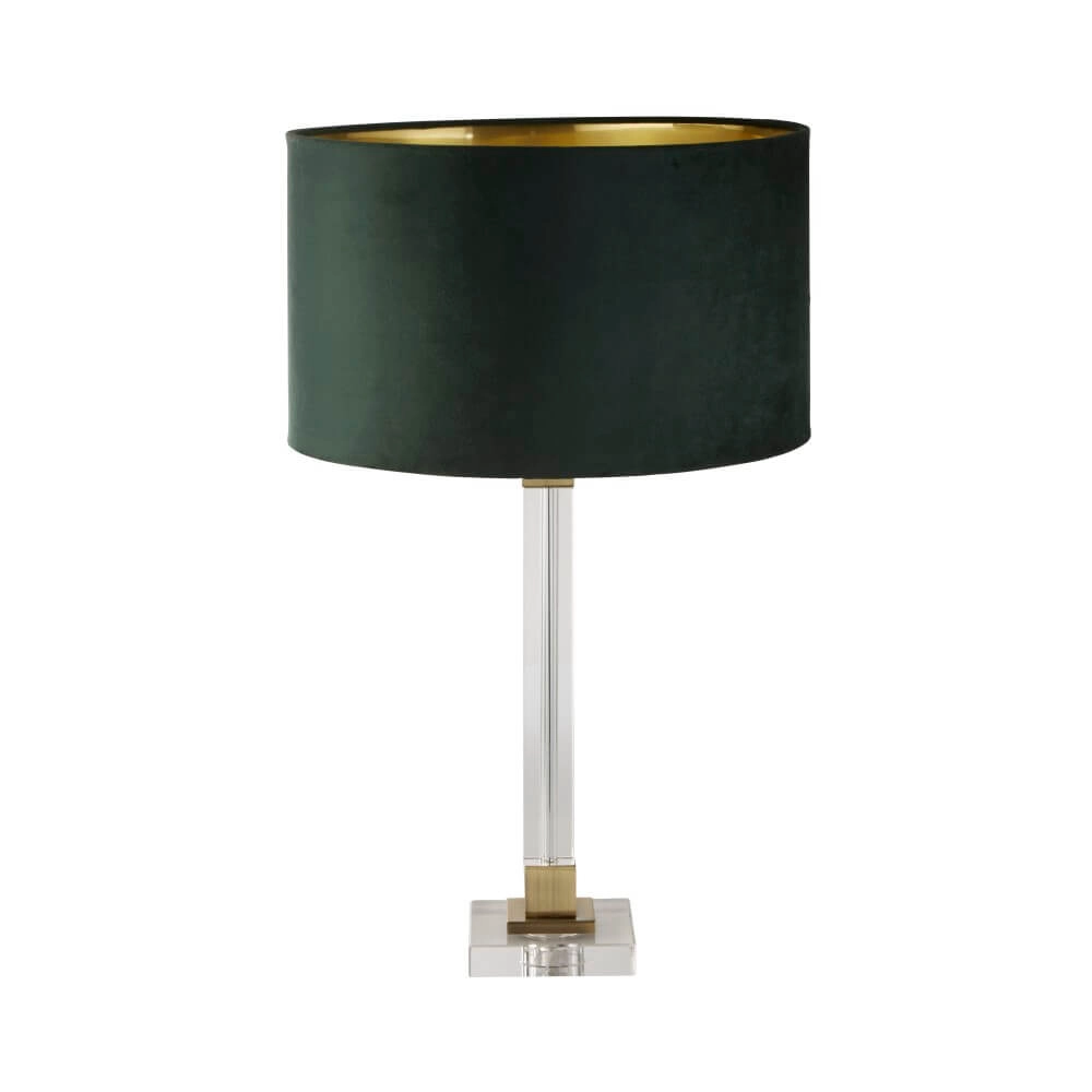 Lampe de table design Scarborough or avec capuchon vert
