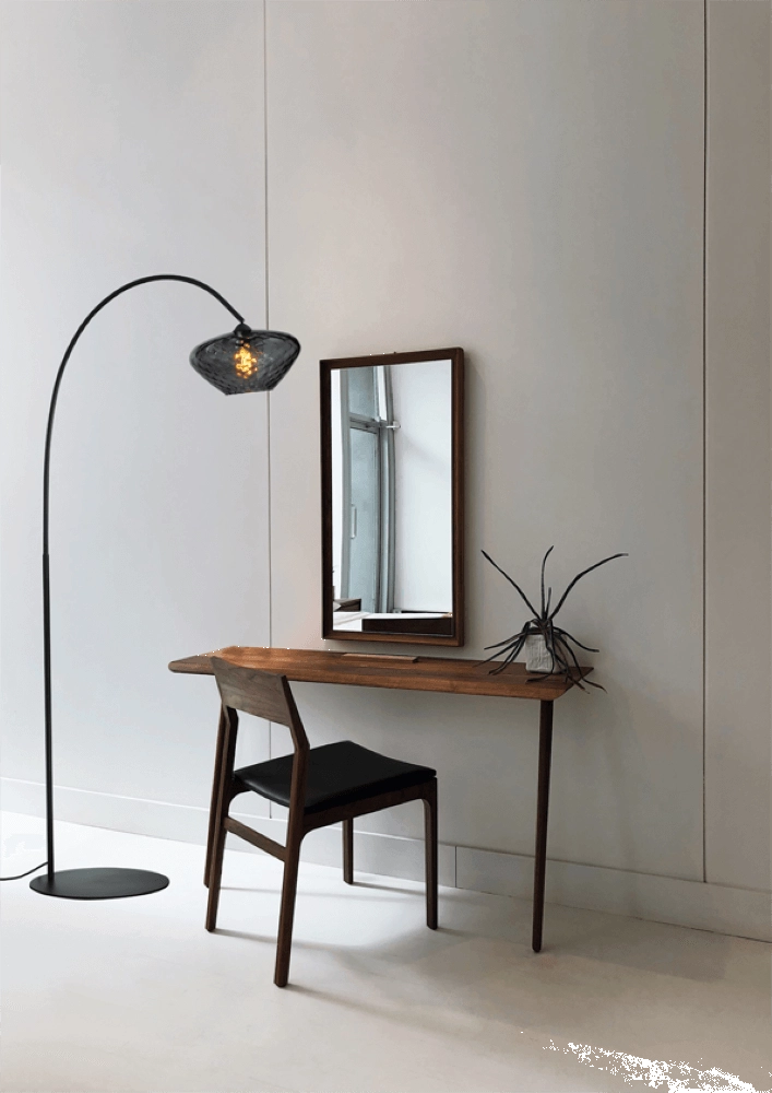 Lampe à arc Porto Verre fumé Blossom - Ø 30cm Masterlight 8718121268903