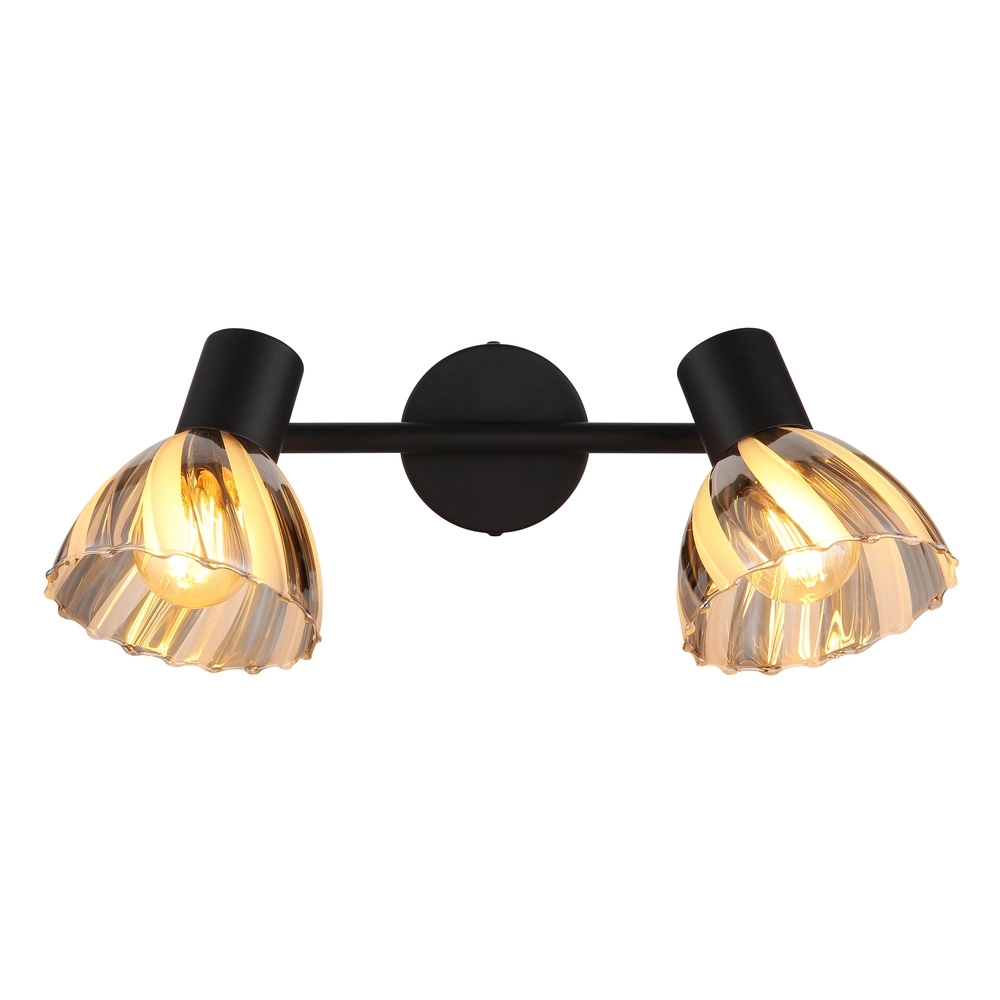 Lampe de plafond à deux lampes Zachery Noir Globo 9007371522507