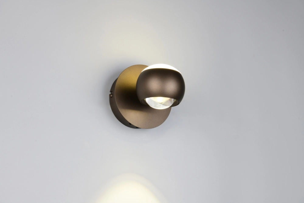 Lampe murale LED Orbit Marron platine Trio 4017807686630