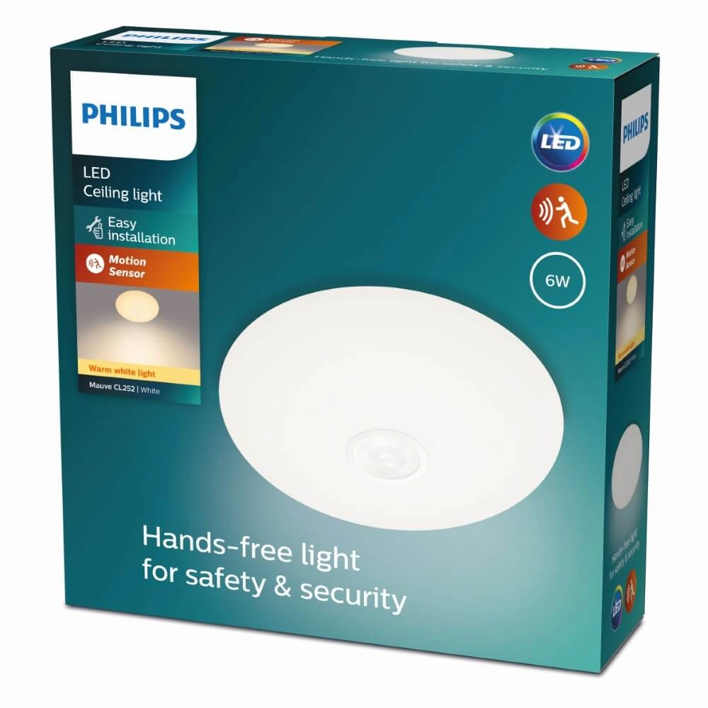 Lampe d'intérieur Mauve avec capteur Ø 25cm Philips 8719514431805