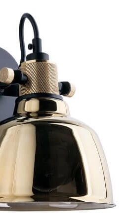 Applique en verre Amalfi or ambre avec noir Lyora 5903139915595