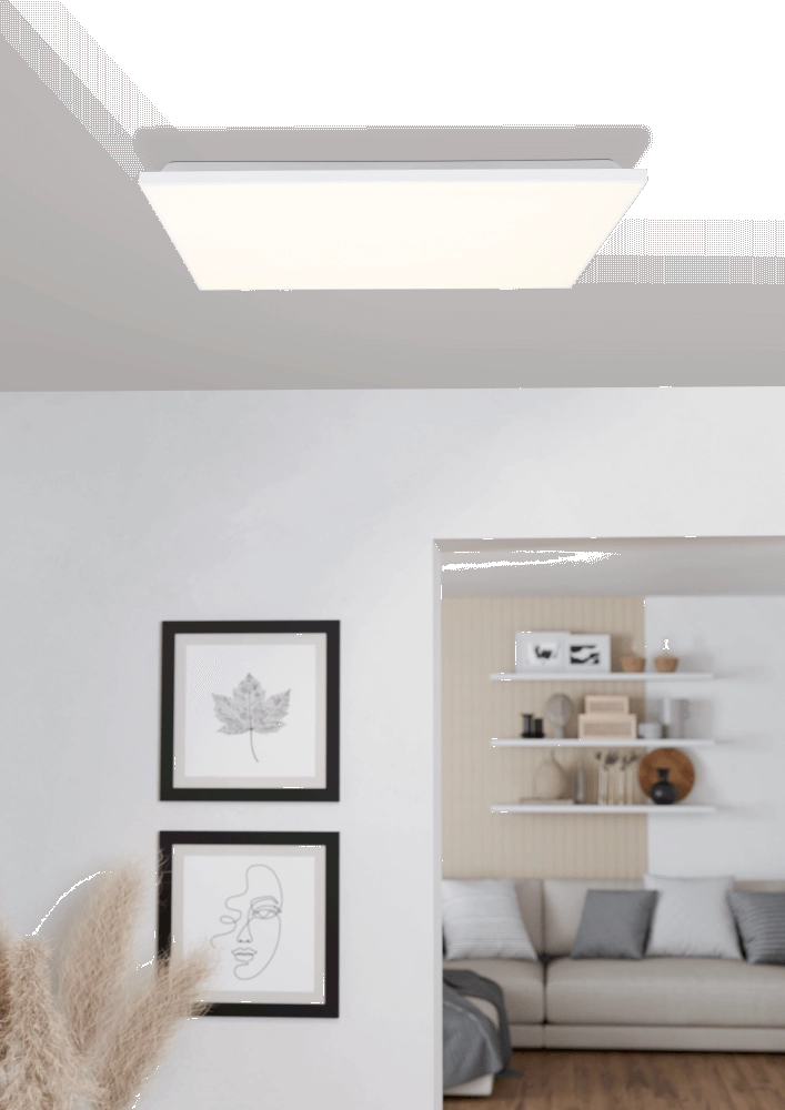 Plafonnier blanc Trupiana 44 par 44 cm Eglo 9008606244706