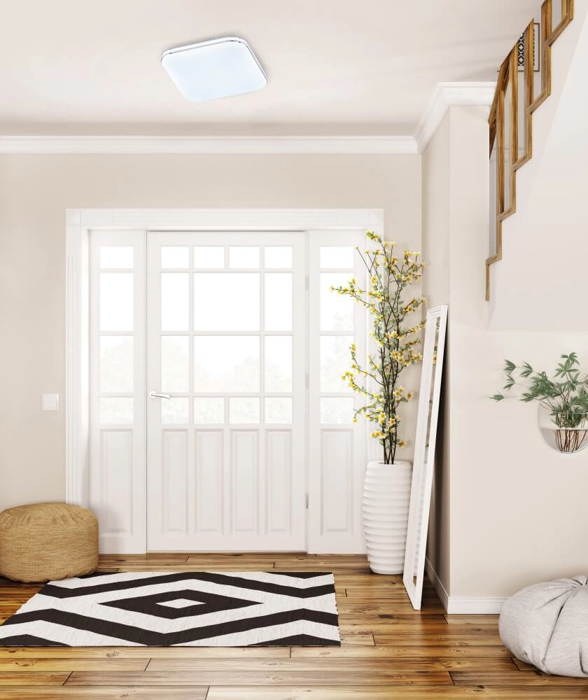 Plafonnier LED carré Porto 17 cm Fischer & Honsel 4003694211215