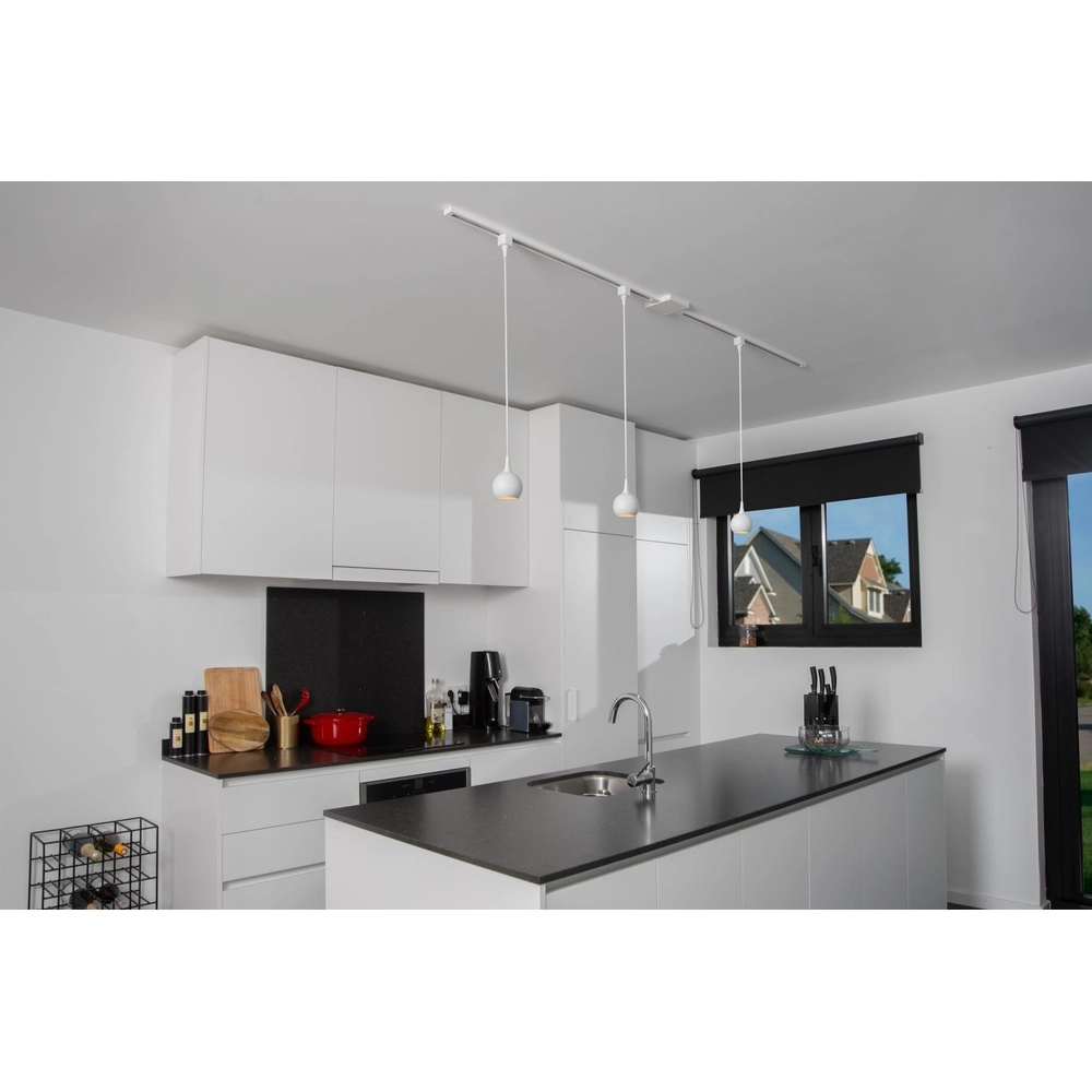 Suspension lumineuse à rail Track Favori Blanc monophasé Lucide 5411212093882